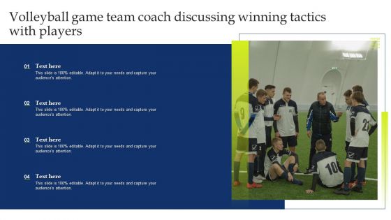 Volleyball Game Team Coach Discussing Winning Tactics With Players Professional PDF