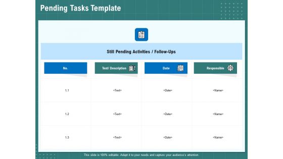 Volume Management Pending Tasks Template Ppt PowerPoint Presentation Outline Example Introduction PDF