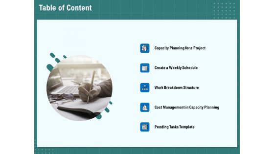 Volume Management Table Of Content Ppt PowerPoint Presentation Pictures Portfolio PDF