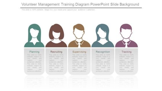 Volunteer Management Training Diagram Powerpoint Slide Background