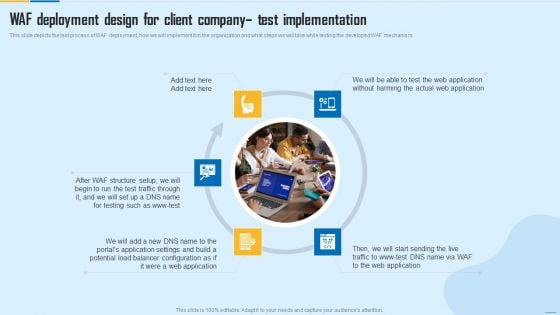 WAF Deployment Design For Client Company Test Implementation WAF Platform Demonstration PDF WAF Deployment Design For Client Company Test Implementation WAF Platform Demonstration PDF