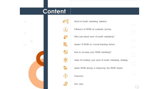 WOM Marketing Content Ppt File Example PDF