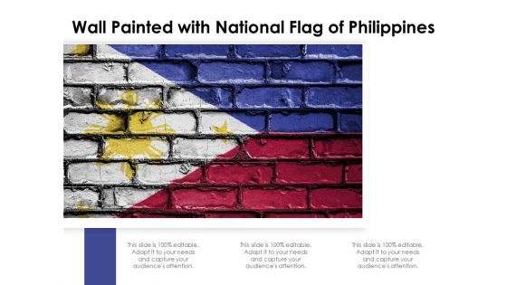 Wall Painted With National Flag Of Philippines Ppt PowerPoint Presentation Model Infographics PDF