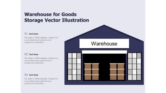 Warehouse For Goods Storage Vector Illustration Ppt PowerPoint Presentation File Slides PDF