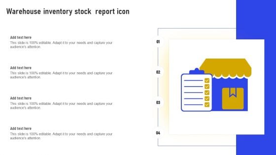 Warehouse Inventory Stock Report Icon Demonstration PDF