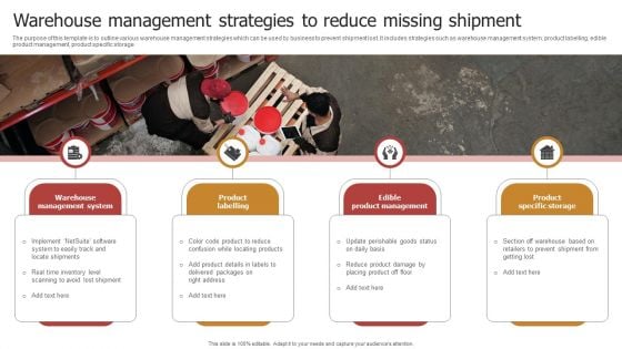 Warehouse Management Strategies To Reduce Missing Shipment Microsoft PDF