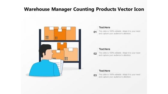 Warehouse Manager Counting Products Vector Icon Ppt PowerPoint Presentation Layouts Slide Portrait PDF