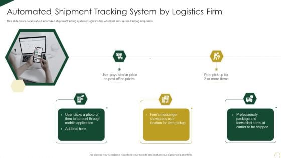 Warehousing Business Fund Raising Pitch Deck Automated Shipment Tracking System Information PDF