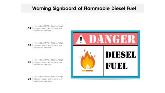 Warning Signboard Of Flammable Diesel Fuel Ppt PowerPoint Presentation Model PDF