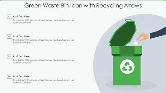 Waste Bin Icon Ppt PowerPoint Presentation Complete With Slides