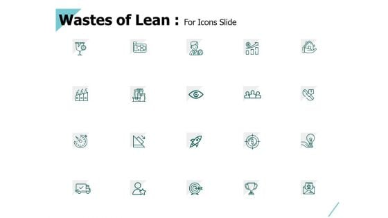 Wastes Of Lean For Icons Slide Vision Ppt PowerPoint Presentation Ideas Portrait