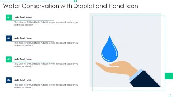 Water Conservation Icon Ppt PowerPoint Presentation Complete Deck With Slides