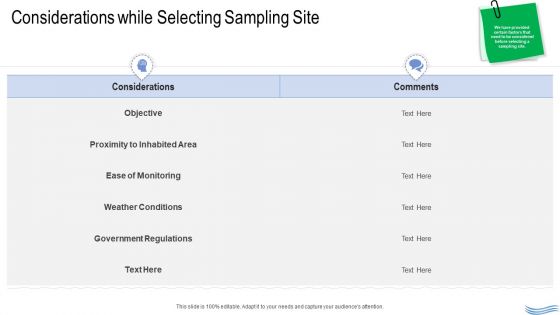 Water Quality Management Considerations While Selecting Sampling Site Ideas PDF