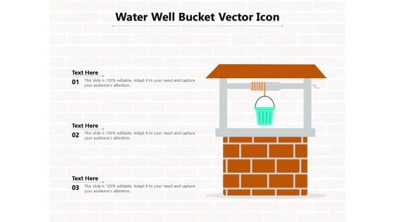 Water Well Bucket Vector Icon Ppt PowerPoint Presentation File Portfolio PDF