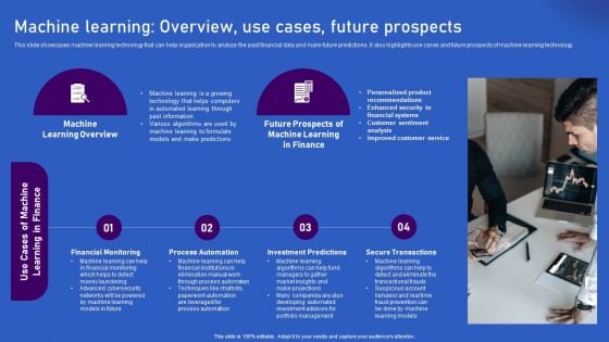 Ways Artificial Intelligence Is Transforming Finance Sector Machine Learning Overview Use Cases Future Diagrams PDF