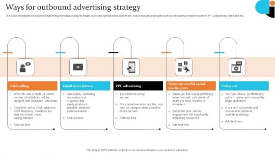 Ways For Outbound Advertising Strategy Information PDF