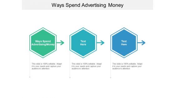 Ways Spend Advertising Money Ppt PowerPoint Presentation Professional Graphics Example Cpb