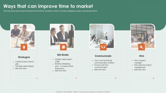 Ways That Can Improve Time To Market Topics PDF