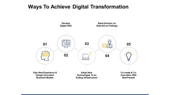 Ways To Achieve Digital Transformation Ppt PowerPoint Presentation Model Graphics Tutorials