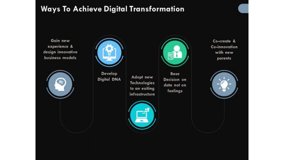 Ways To Achieve Digital Transformation Ppt PowerPoint Presentation Model Inspiration