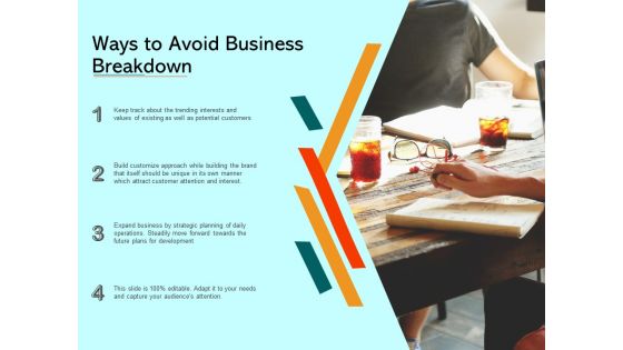 Ways To Avoid Business Breakdown Ppt PowerPoint Presentation Layouts Inspiration PDF