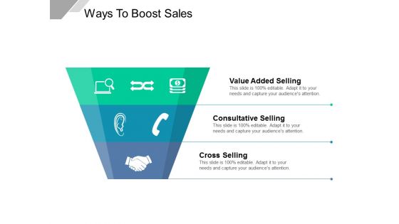 Ways To Boost Sales Ppt PowerPoint Presentation Gallery Vector