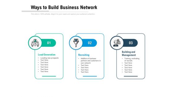 Ways To Build Business Network Ppt PowerPoint Presentation Icon Styles