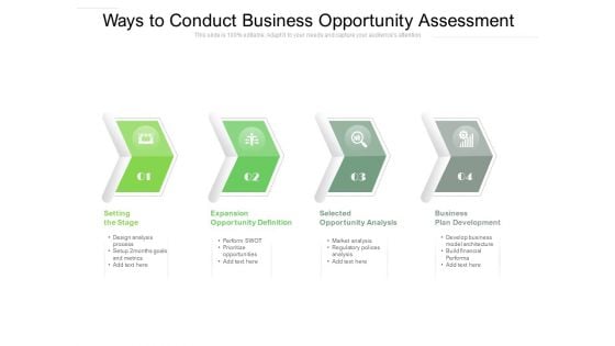 Ways To Conduct Business Opportunity Assessment Ppt PowerPoint Presentation Styles Example PDF