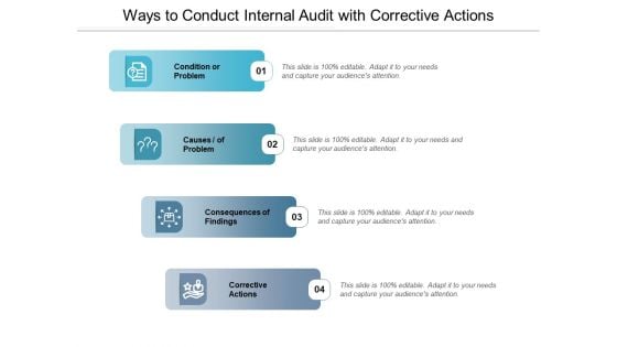 Ways To Conduct Internal Audit With Corrective Actions Ppt PowerPoint Presentation Summary Templates