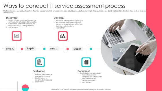 Ways To Conduct It Service Assessment Process Brochure PDF