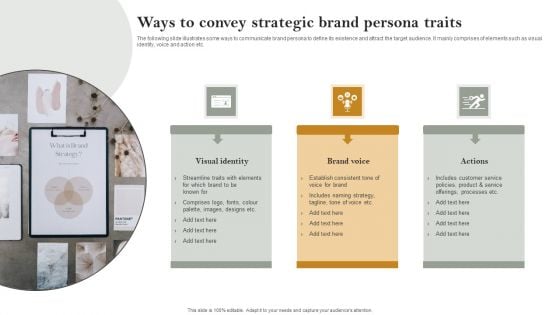 Ways To Convey Strategic Brand Persona Traits Structure PDF