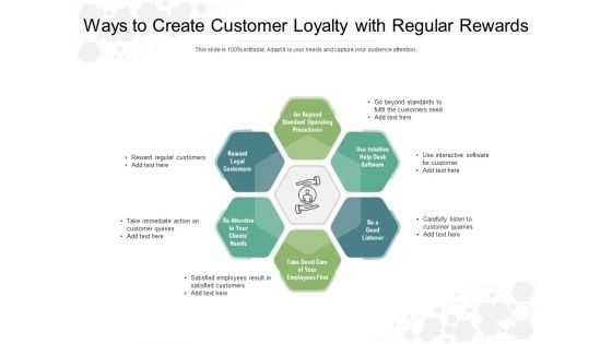 Ways To Create Customer Loyalty With Regular Rewards Ppt PowerPoint Presentation Slides Background Designs PDF