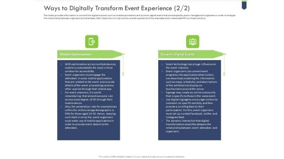 Ways To Digitally Transform Event Experience Mobile Download PDF