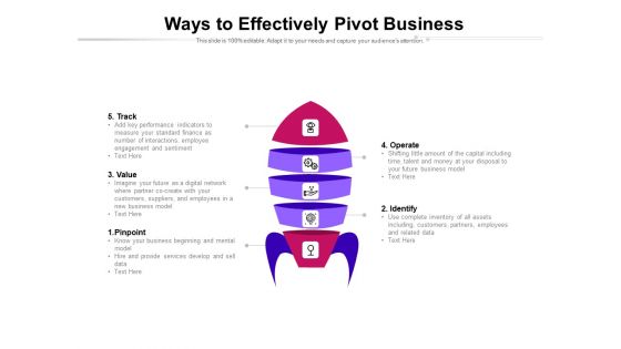 Ways To Effectively Pivot Business Ppt PowerPoint Presentation Icon Graphic Images PDF