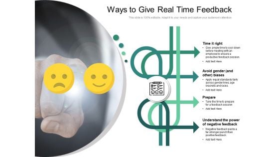 Ways To Give Real Time Feedback Ppt PowerPoint Presentation Inspiration Design Templates PDF Ways To Give Real Time Feedback Ppt PowerPoint Presentation Inspiration Design Templates PDF