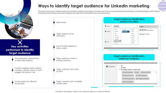 Ways To Identify Target Audience For Linkedin Marketing Ideas PDF