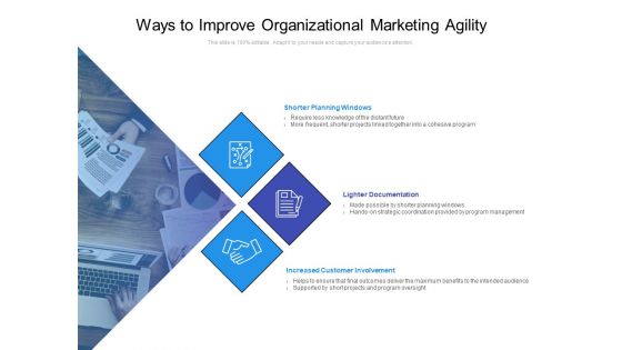 Ways To Improve Organizational Marketing Agility Ppt PowerPoint Presentation Inspiration Visuals PDF