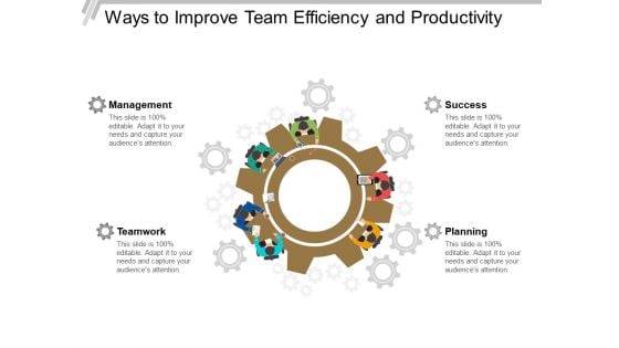 Ways To Improve Team Efficiency And Productivity Ppt PowerPoint Presentation Visual Aids Example 2015