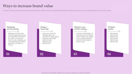 Ways To Increase Brand Value Brand And Equity Evaluation Techniques And Procedures Download PDF Ways To Increase Brand Value Brand And Equity Evaluation Techniques And Procedures Download PDF