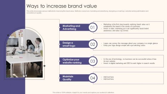 Ways To Increase Brand Value Guide To Understand Evaluate And Enhance Brand Value Introduction PDF