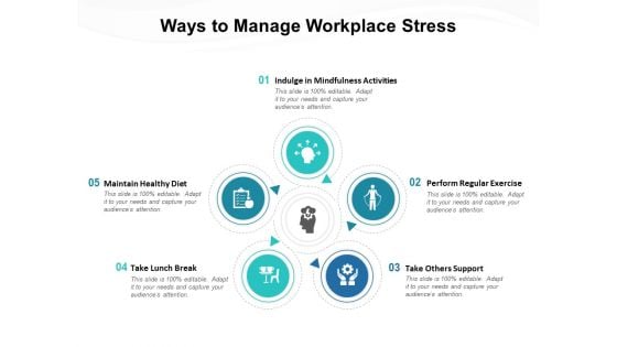 Ways To Manage Workplace Stress Ppt PowerPoint Presentation Gallery Topics PDF