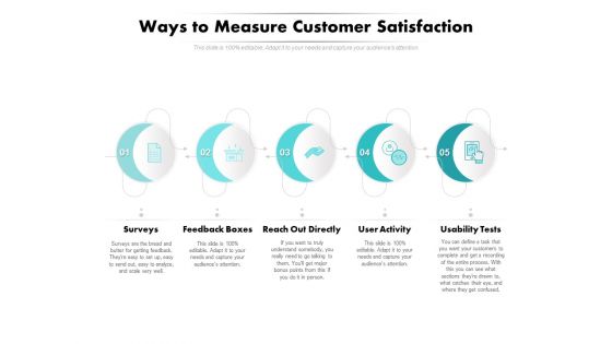 Ways To Measure Customer Satisfaction Ppt PowerPoint Presentation Summary Brochure