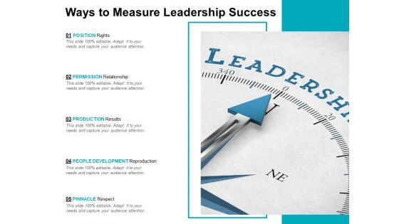 Ways To Measure Leadership Success Ppt PowerPoint Presentation Slides Portrait