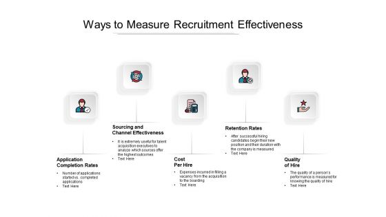 Ways To Measure Recruitment Effectiveness Ppt PowerPoint Presentation Infographics Layout