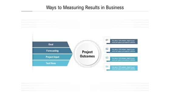 Ways To Measuring Results In Business Ppt PowerPoint Presentation Layouts Tips