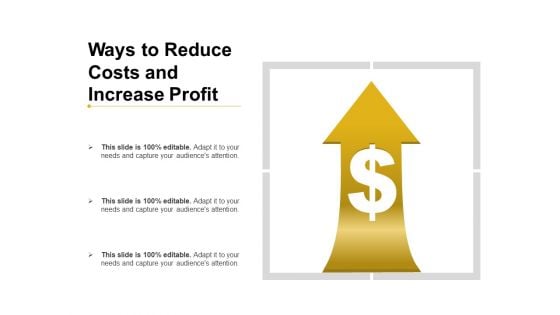 Ways To Reduce Costs And Increase Profit Ppt PowerPoint Presentation Professional Examples PDF