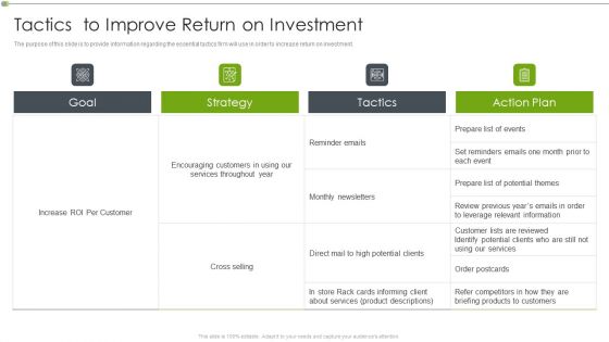 Ways To Retain Consumer Through Strategic Marketing Tactics To Improve Return On Investment Mockup PDF