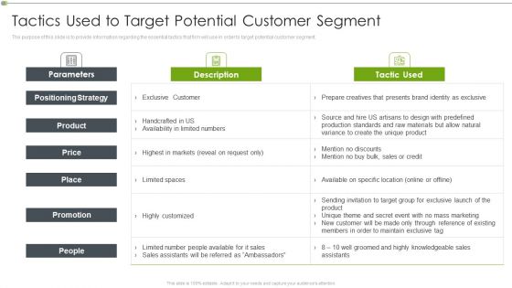 Ways To Retain Consumer Through Strategic Marketing Tactics Used To Target Potential Customer Segment Formats PDF