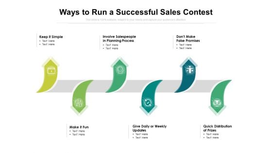 Ways To Run A Successful Sales Contest Ppt PowerPoint Presentation Inspiration Summary PDF