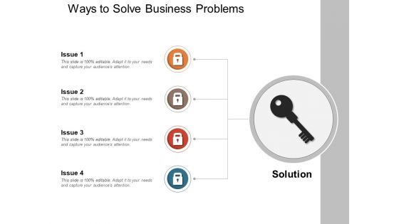 Ways To Solve Business Problems Ppt PowerPoint Presentation Pictures Slide Portrait PDF